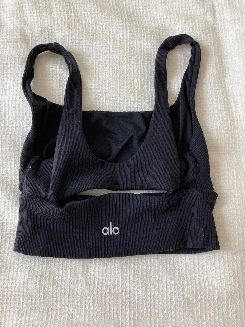 Alo Black Slit Bra